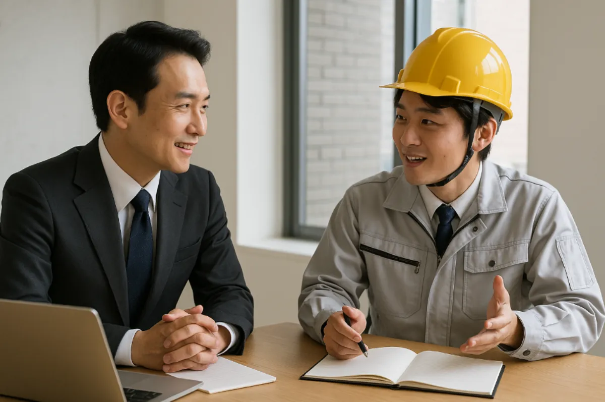 소상공인 대표와 노동자의 모습