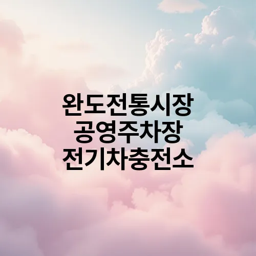 완도전통시장 공영주차장 전기차충전소