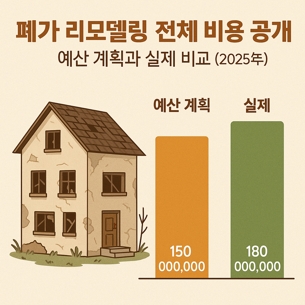 셀프 리모델링으로 아낀 돈 vs 들인 시간 (2025년 기준)