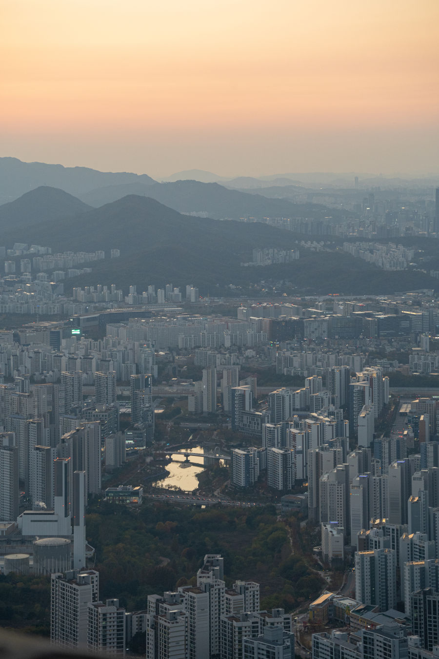 남한 산성 일몰