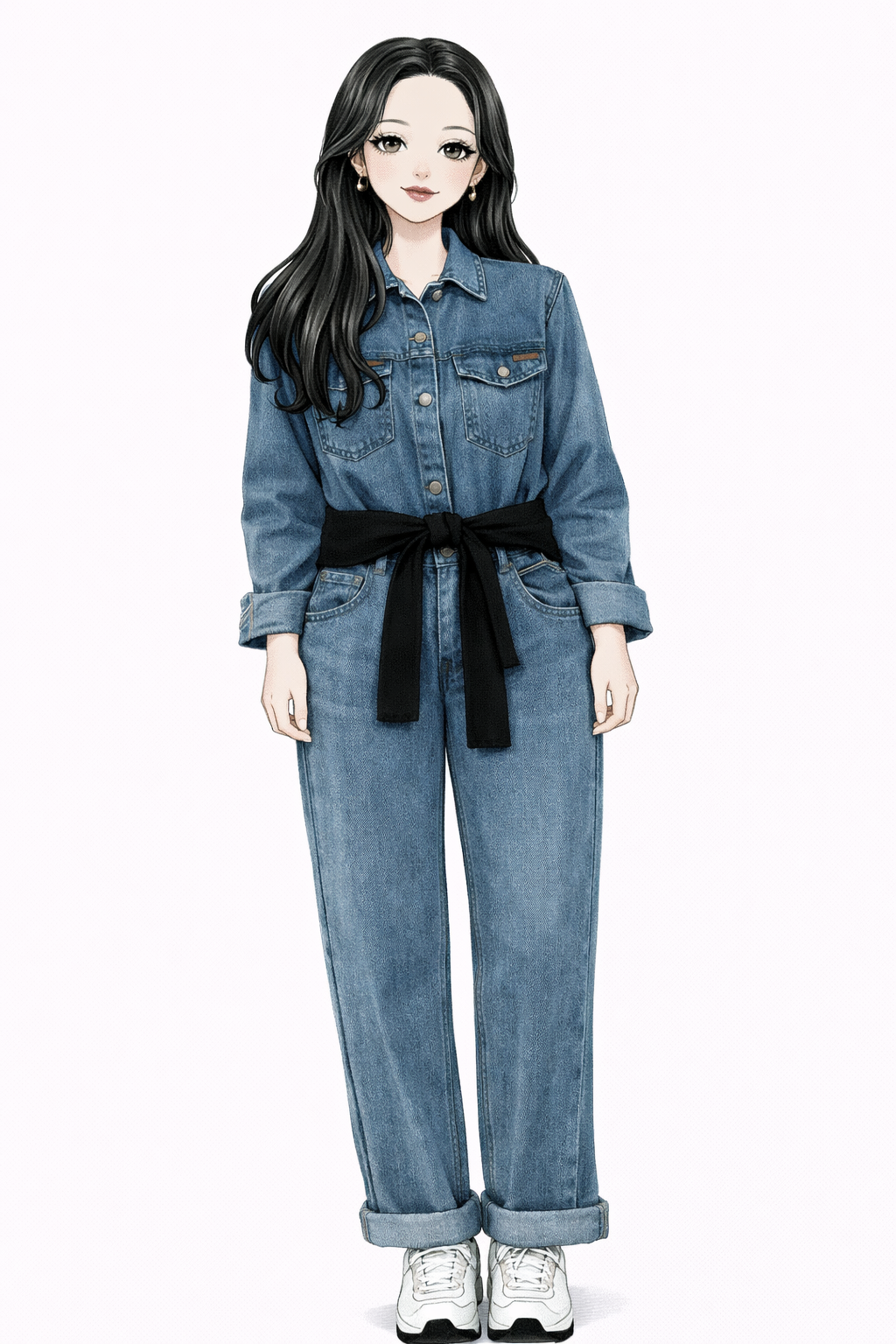 denim shirt with jeans outfit classic denim on denim look spring casual street style outfit women