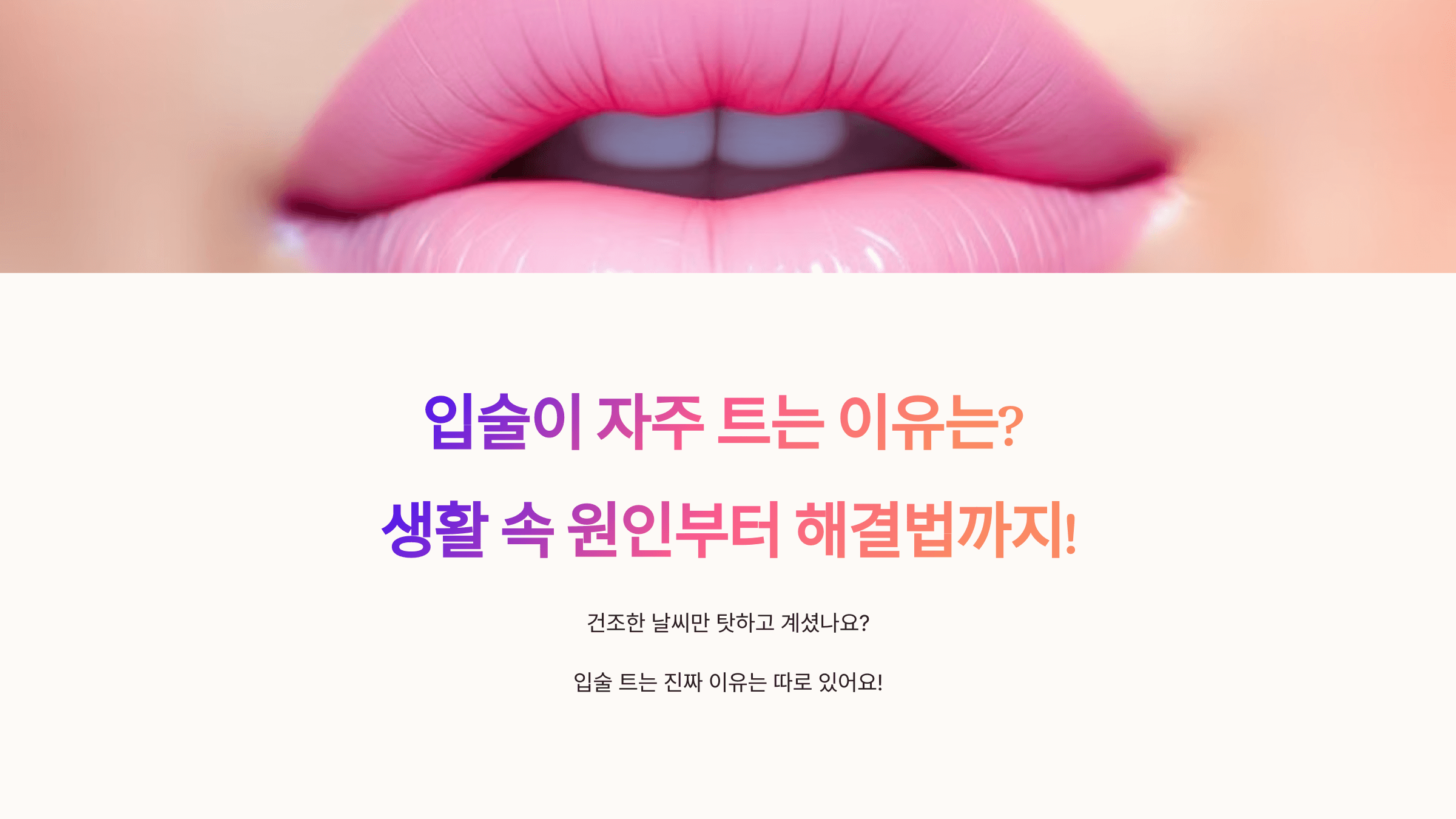 입술 사진입니다.