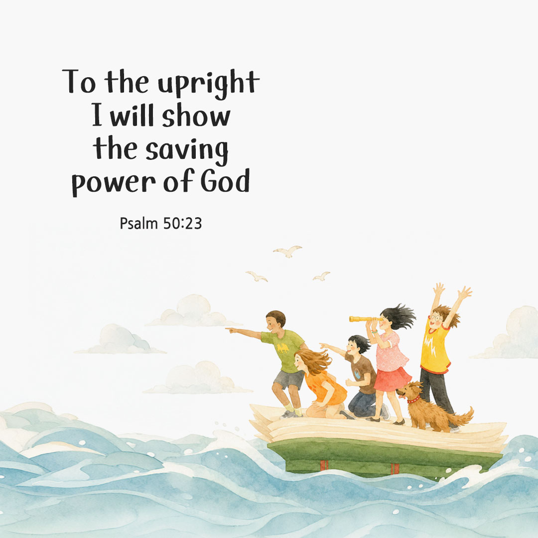 Today's Bible verse card Psalm 50:23 scripture image