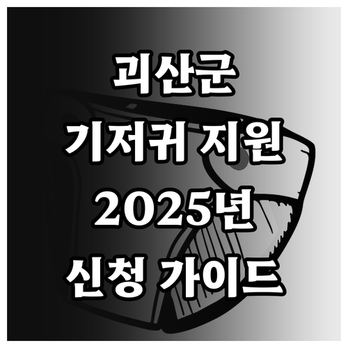 괴산군 2025년 기저귀 지원: 자격..
