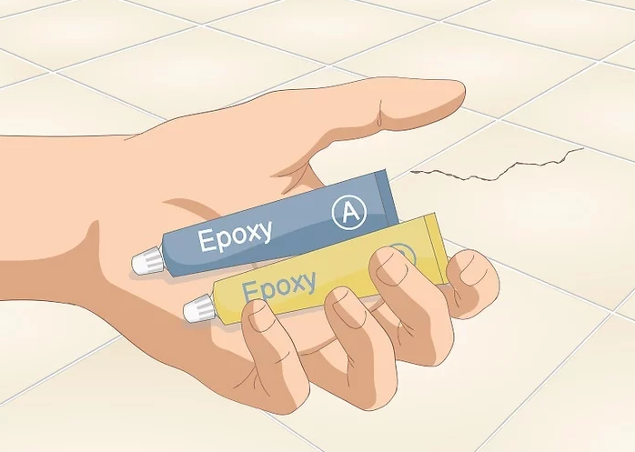 가까운 공구점이나 온라인에서 2액형 에폭시를 구매한다