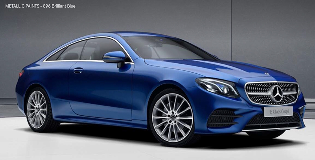 Brilliant Blue( 색상코드 : 896) 벤츠 e 클래스 쿠페 Brilliant Blue( 색상코드 : 896)