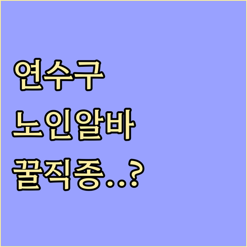 인천 연수구 노인일자리 전담 기관 시..