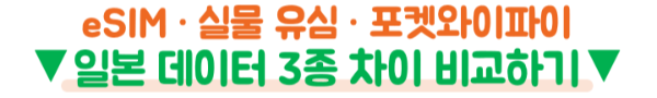 일본-eSIM-유심-포켓와이파이-비교
