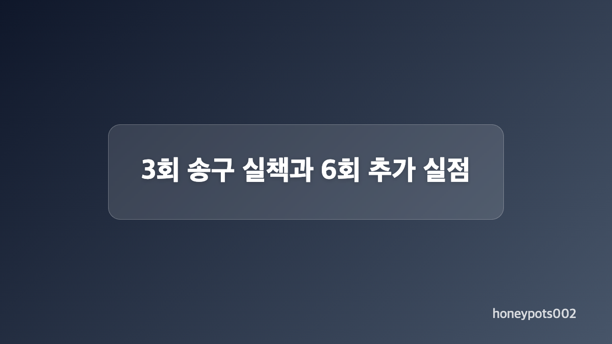 병살타 세 번에 끊긴 한국 타선
