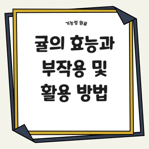 귤의 효능과 부작용 및 활용 방법