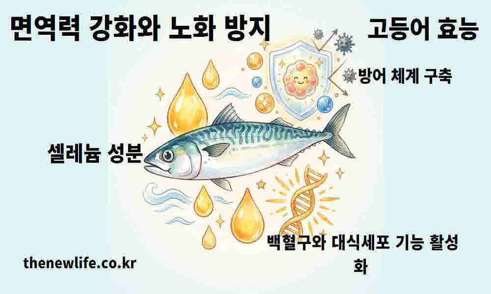 고등어 효능 면역력 강화 노화 방지
