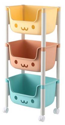 루빈파파 스마일 파스텔 수납 정리함, 3단