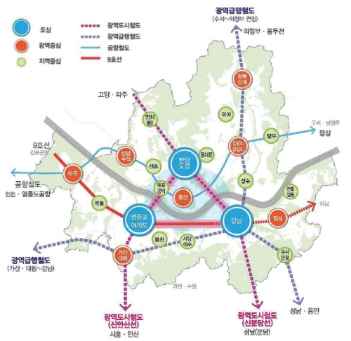 마곡, 여의도, 강남 삼성역과 종합운동장역을 모두 관통하는 황금라인 9호선