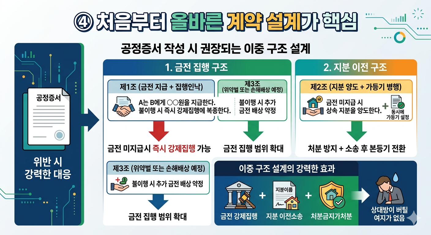 공정증서로 부동산 지분 양도 강제집행, 왜 안 될까? &mdash; 집행 불가 이유와 실무 해결책 완전 정리