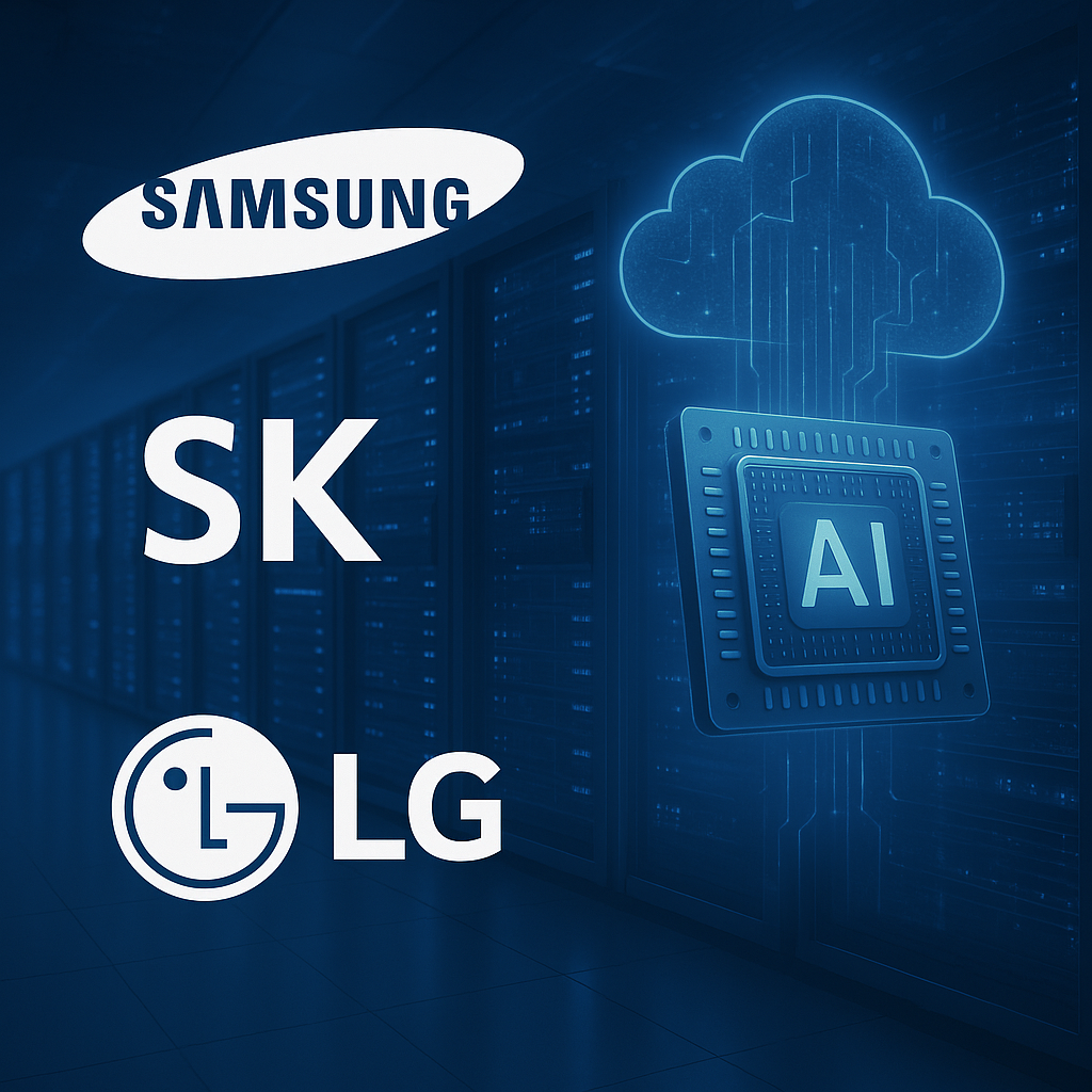 한국 테크 기업 AI 협력 콘셉트 이미지
