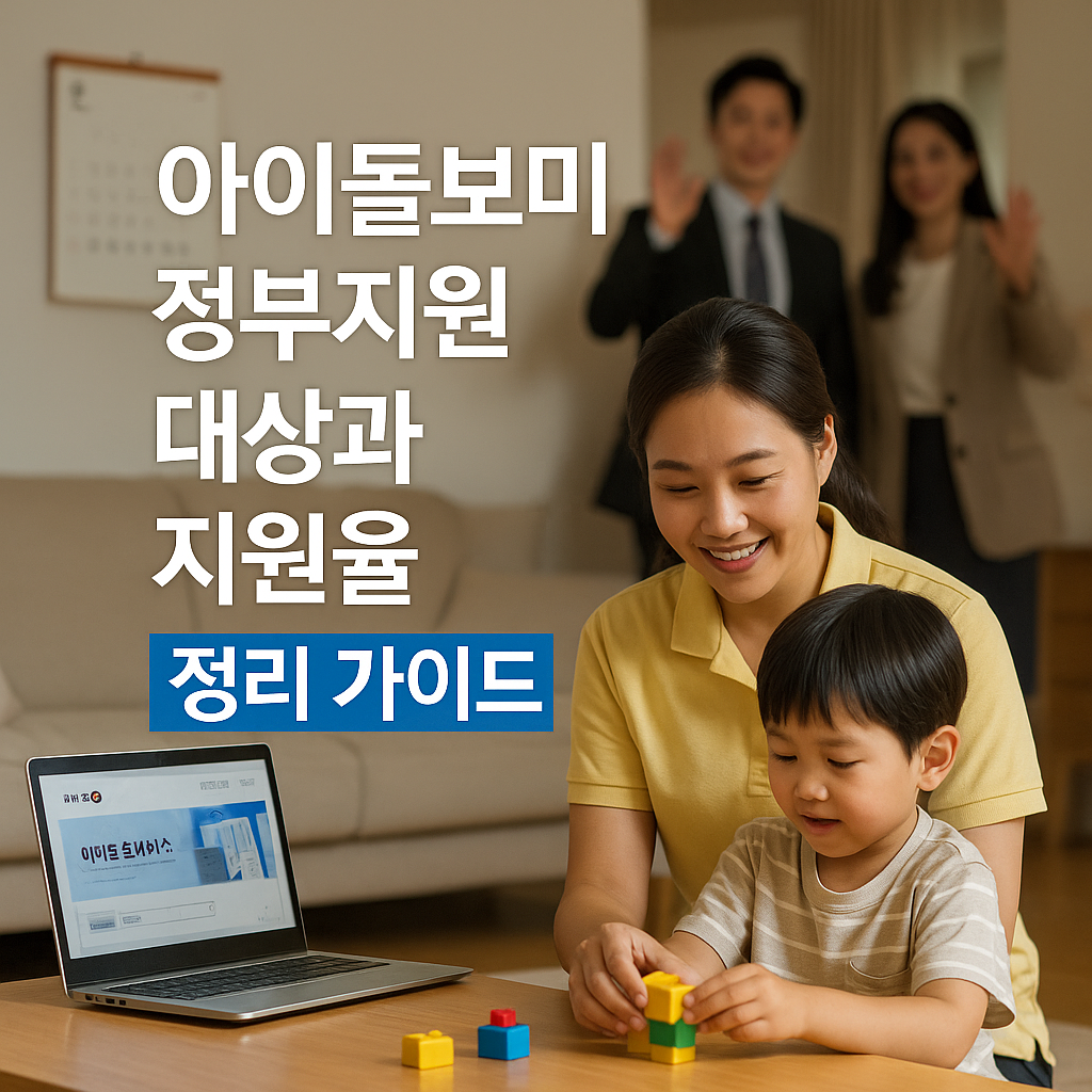 아이돌보미 정부지원 대상과 지원율 정리 가이드
