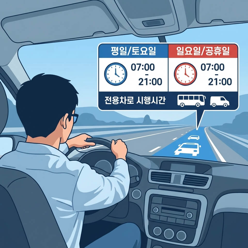 고속도로 버스전용차로 운영시간