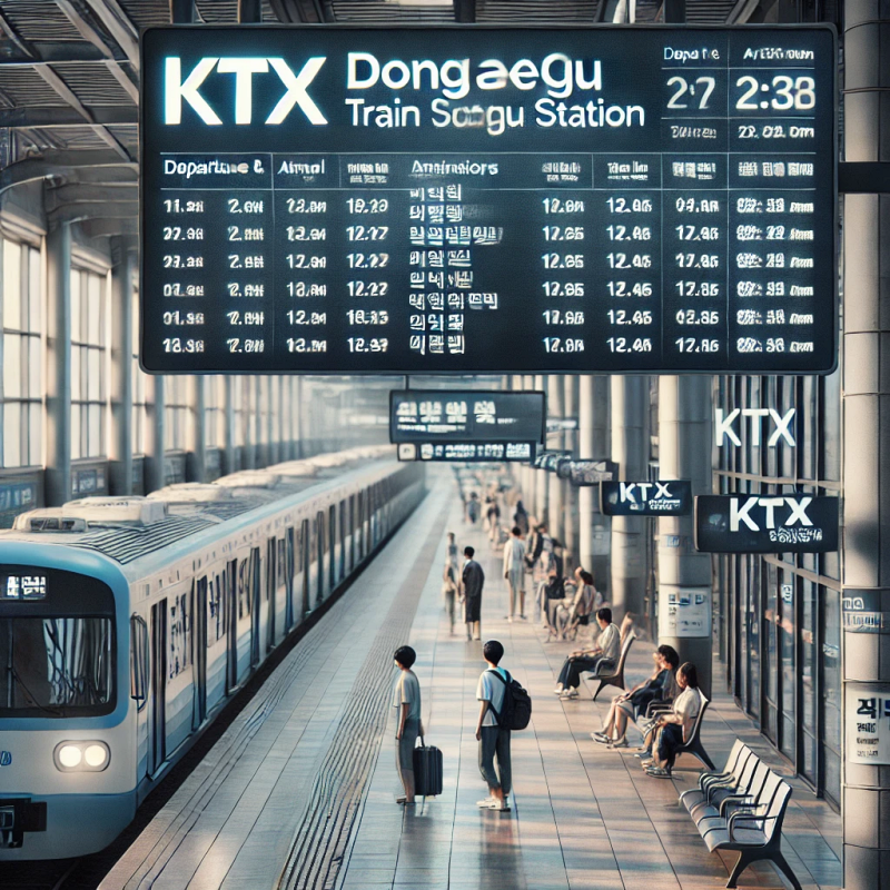 동대구역 KTX 시간표 안내
