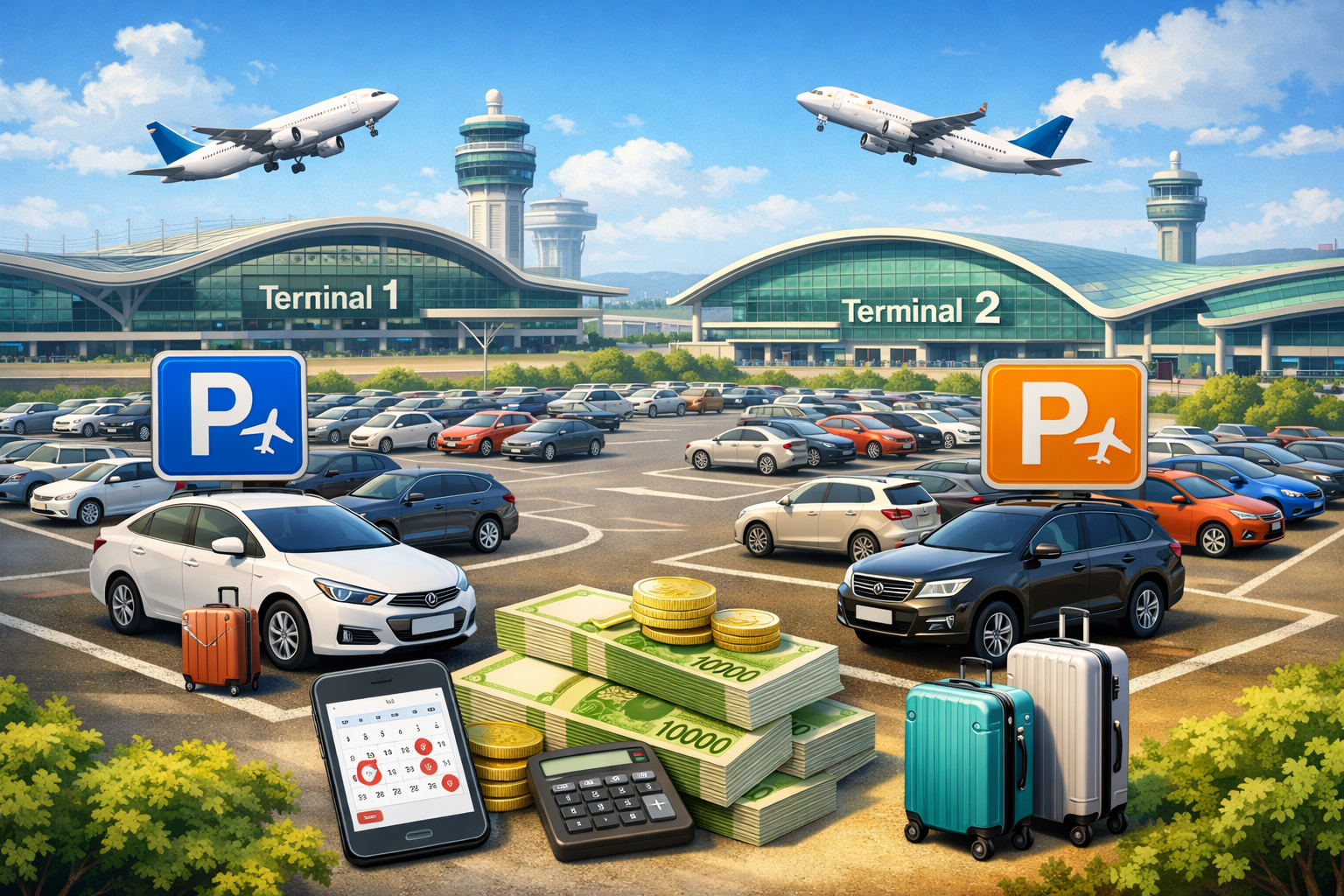 인천공항 장기주차장 예약방법 요금 총정리｜제1터미널&middot;제2터미널 가격 비교 관련 사진