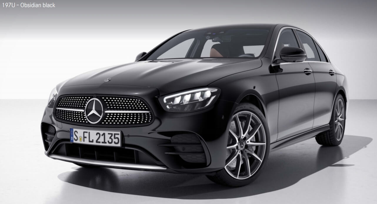 E클래스 색상코드 - bsidian black(색상 코드 : 197)