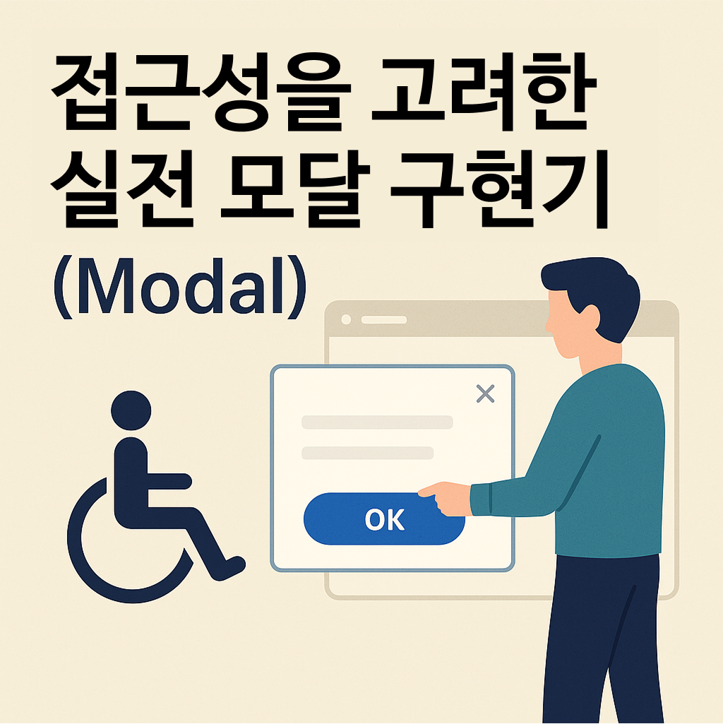 ์ ๊ทผ์ฑ์ ๊ณ ๋ คํ ์ค์ ๋ชจ๋ฌ ๊ตฌํ๊ธฐ (Modal)