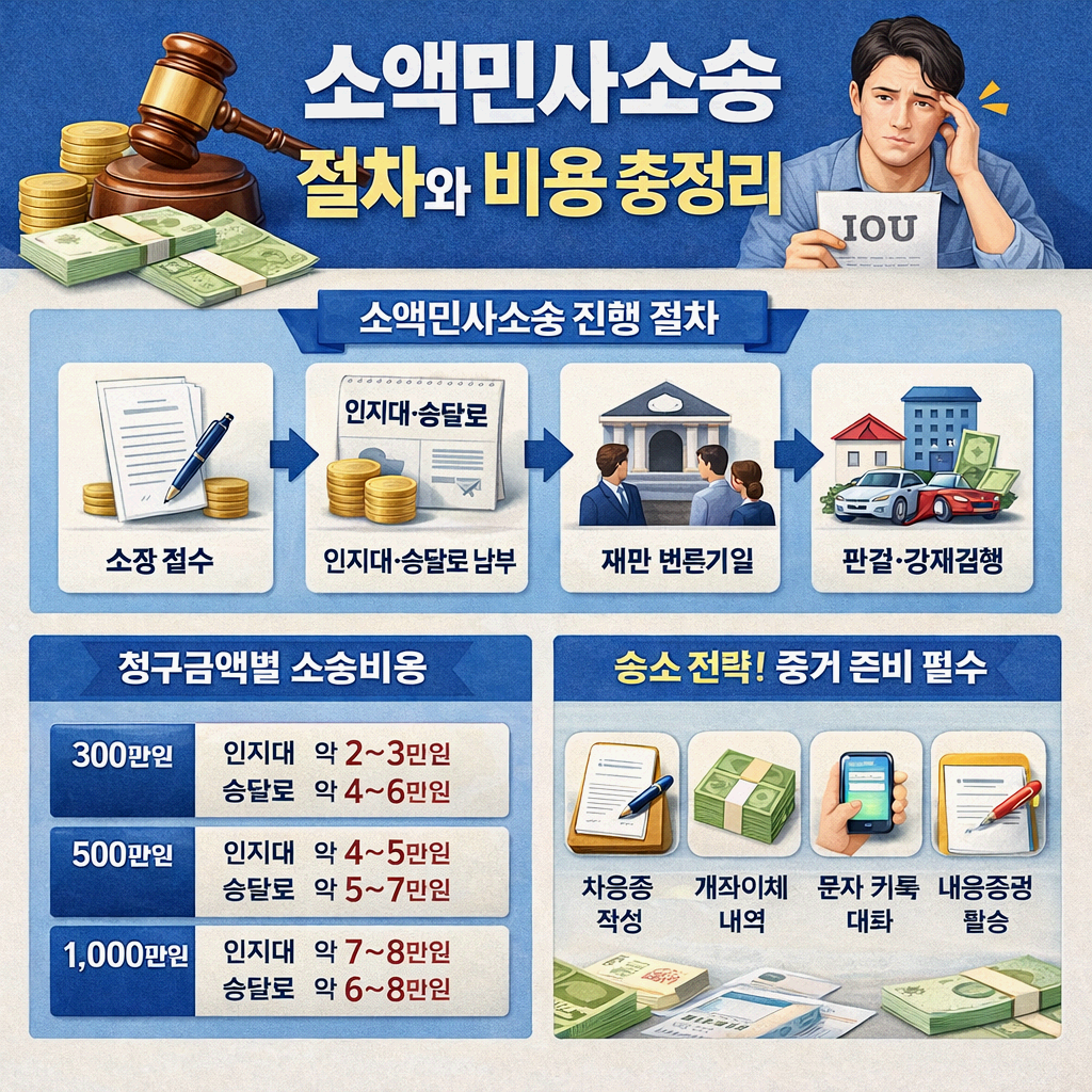 돈 못 받았을 때, 소송이 답일까? 소액 민사소송 비용과 절차 한 번에 정리!