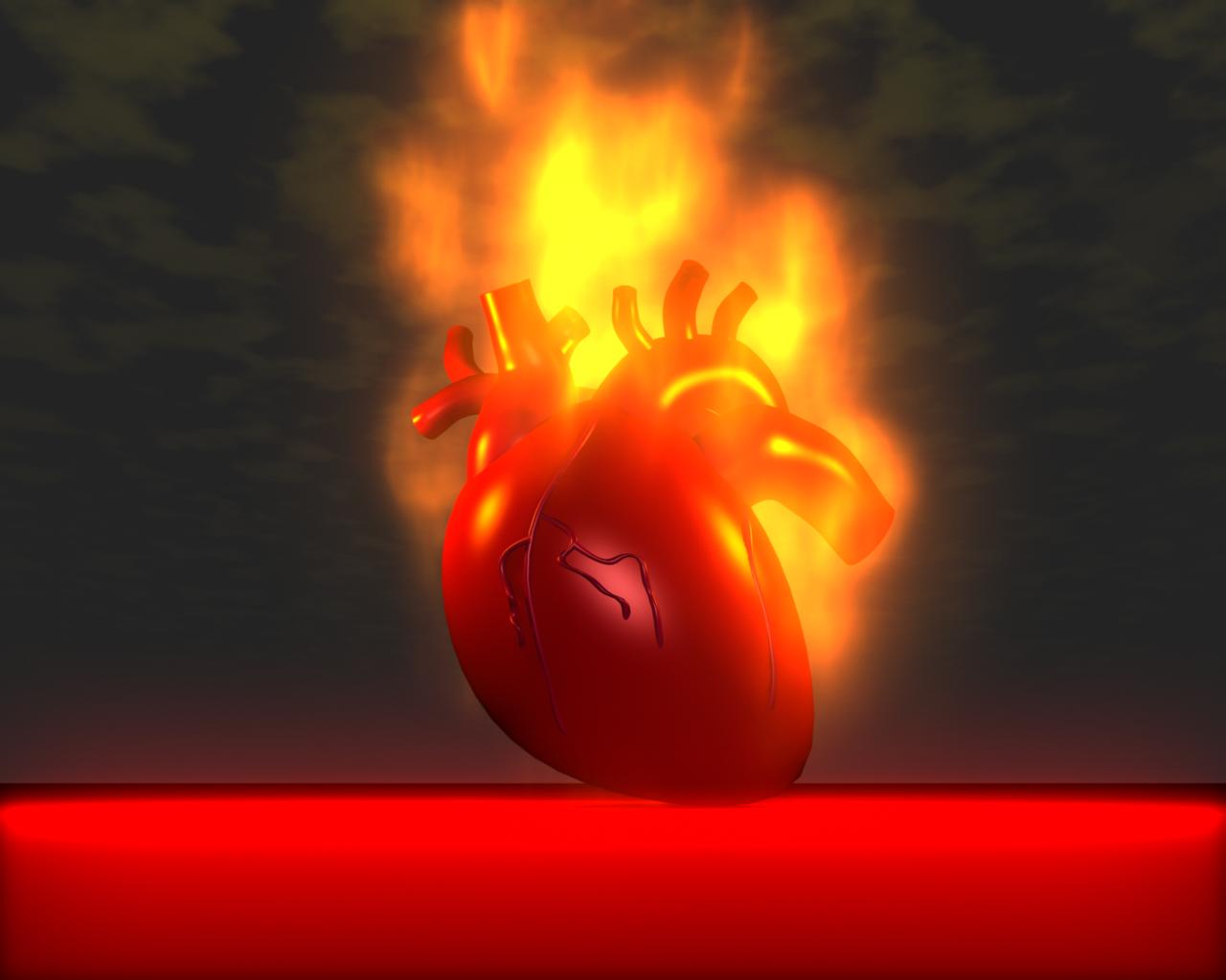 심근경색을 연상하는 심장 이미지
