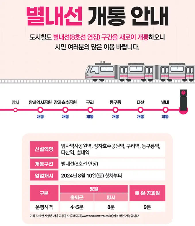 별내선-개통-안내