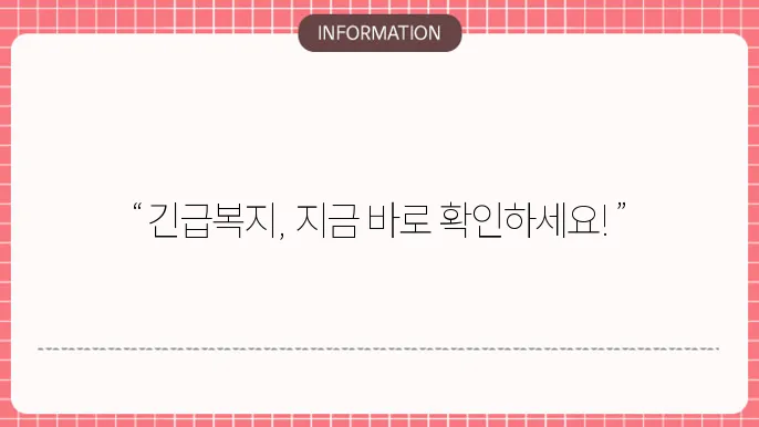 긴급복지 생계 지원금 추가: 추가 지원 방법 안내