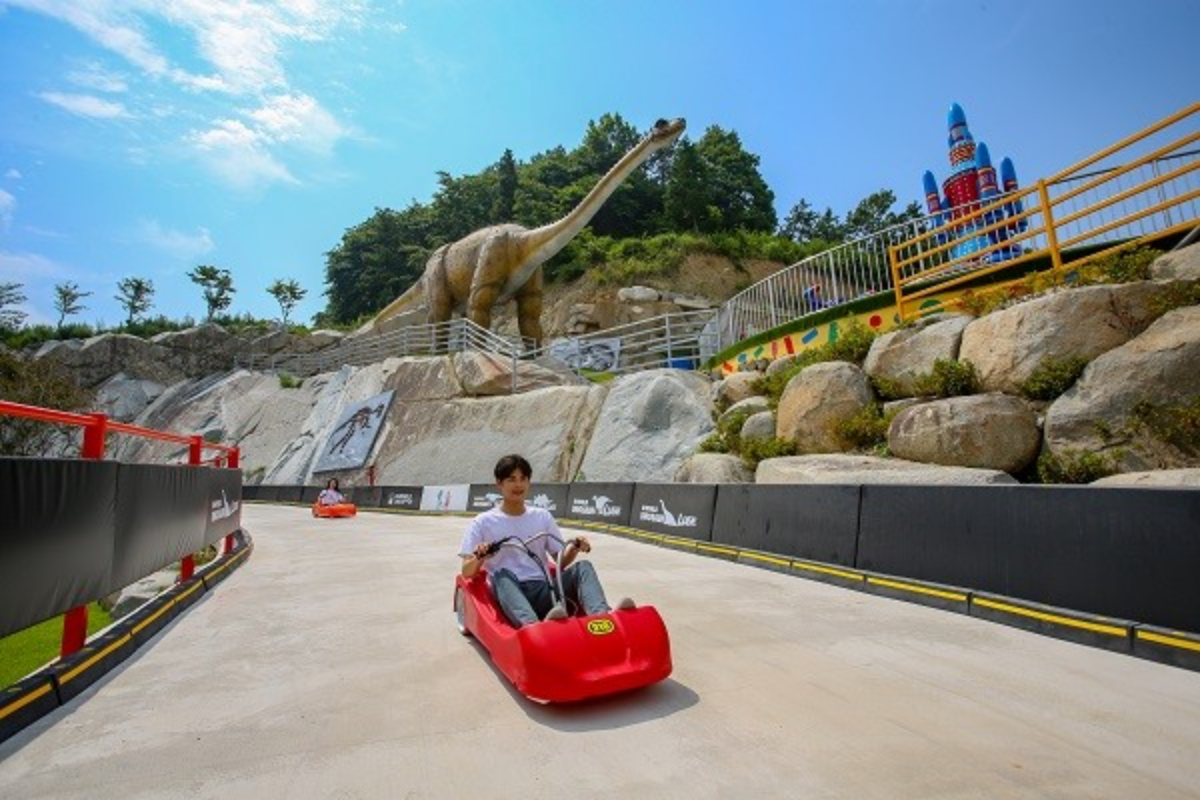 루지 타는 모습