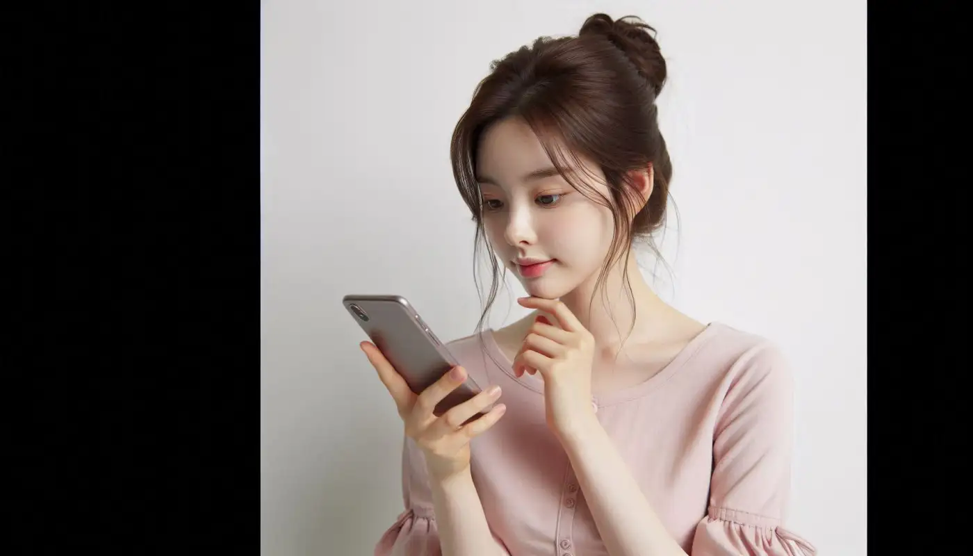 NEW-갤럭시-ai-구독클럽-가입-신청을-알아보는-여성의-모습