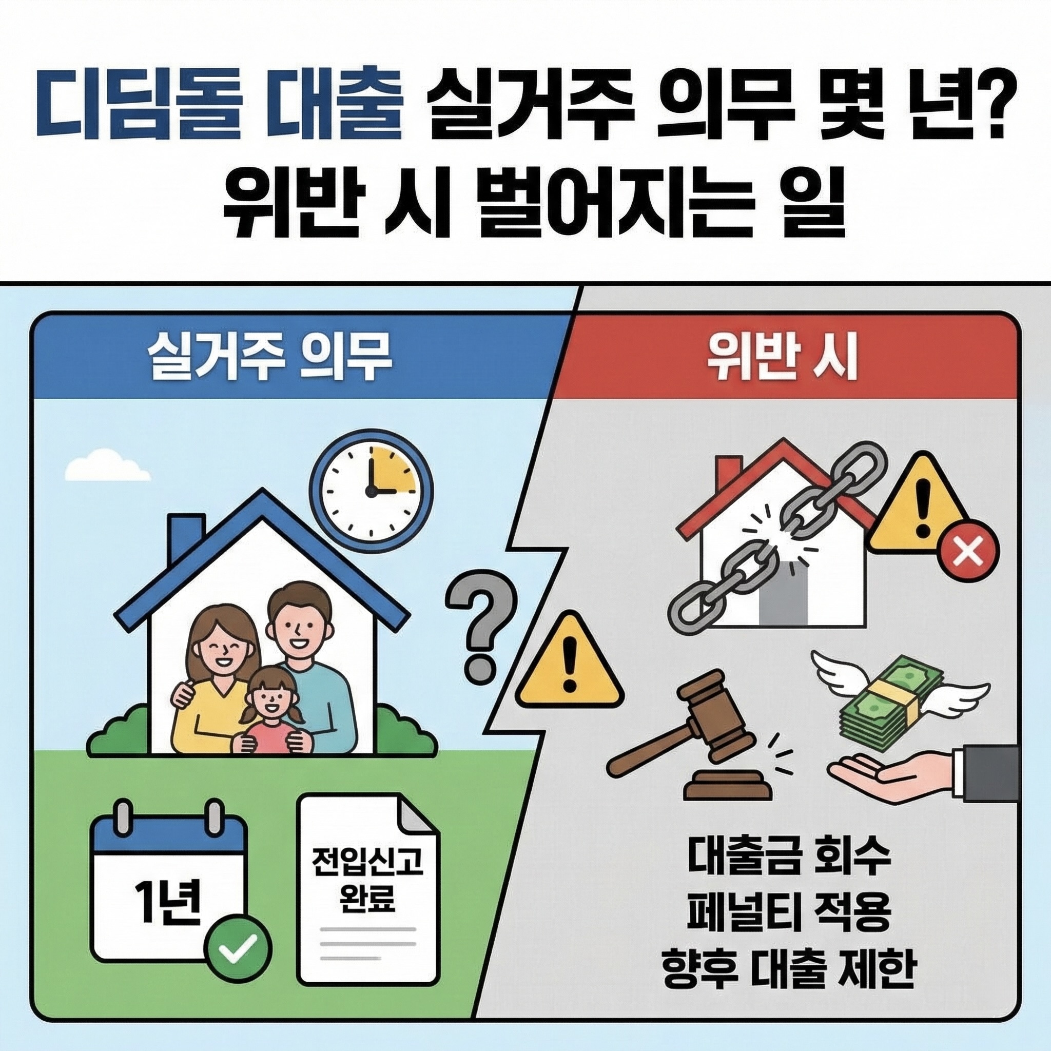디딤돌 대출 실거주 의무 몇 년? 위반 시 벌어지는 일