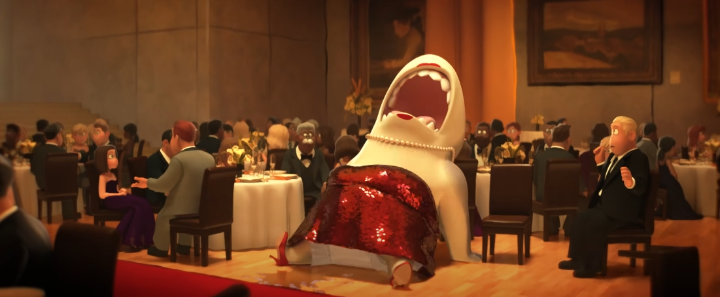 붉은드레스를입고울고있는샤크