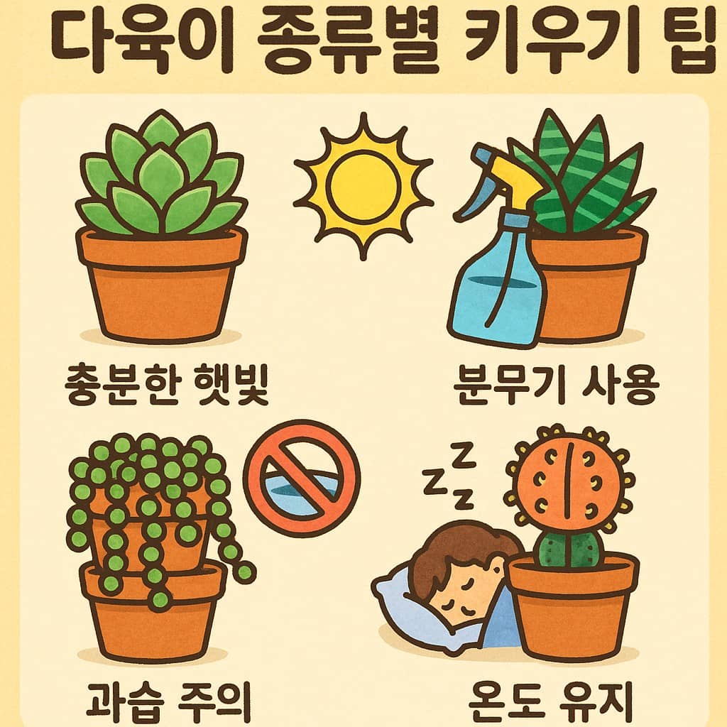 다육이 종류별 키우기 팁