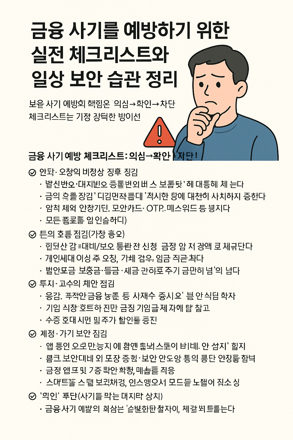 금융 사기 예방 인포그래픽