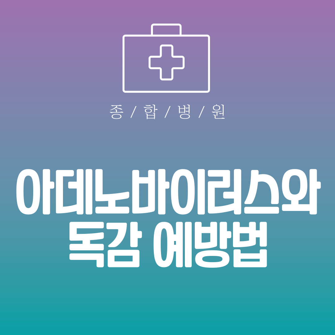 아데노바이러스와 독감 예방법