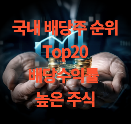 국내 배당주 순위 Top20 배당수익률 높은 주식
