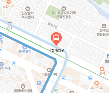 낙성대입구에서 인천공항 리무진 공항버스(6017번) 지도 위치