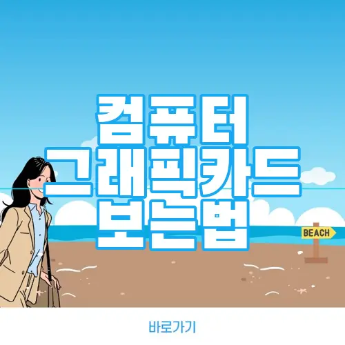 컴퓨터 그래픽카드 보는법
