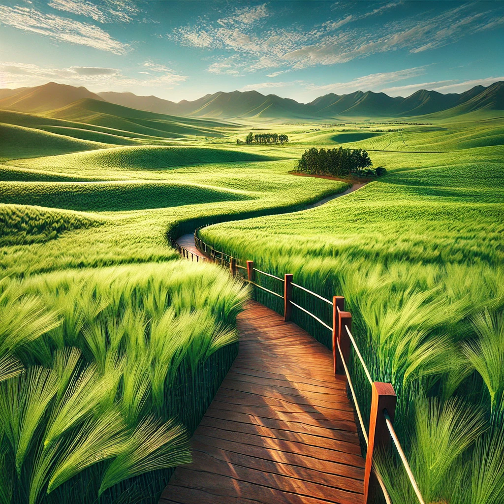 고창 학원농장 청보리밭