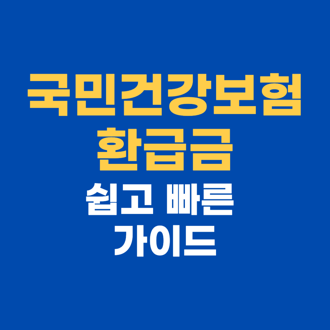 국민건강보험 환급금