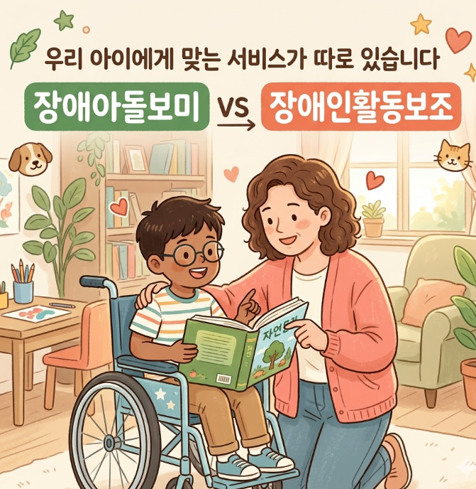 장애아동돌보미 vs 장애인활동보조 우리아이에게 맞는 서비스가 따로 있습니다. 썸네일