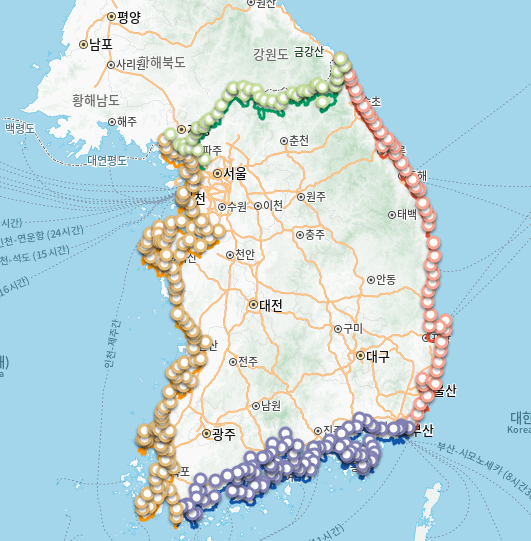 코리아둘레길 지도 신청방법