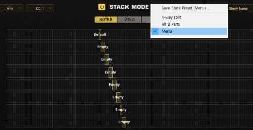Presets Menu