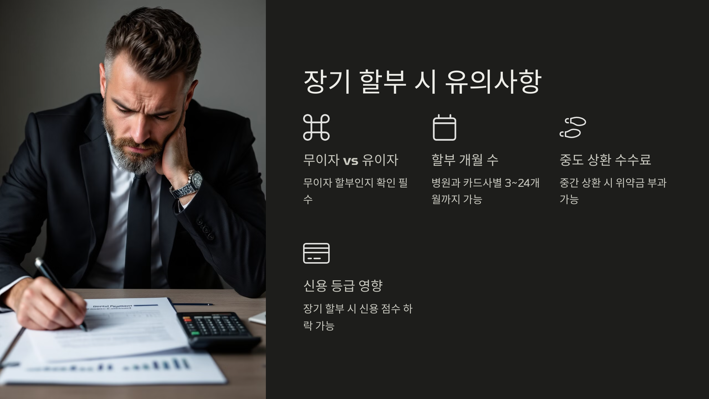 장기 할부 시 유의 사항