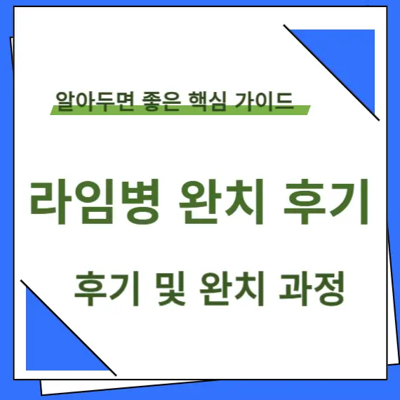라임병 완치 후기 타이틀 이미지