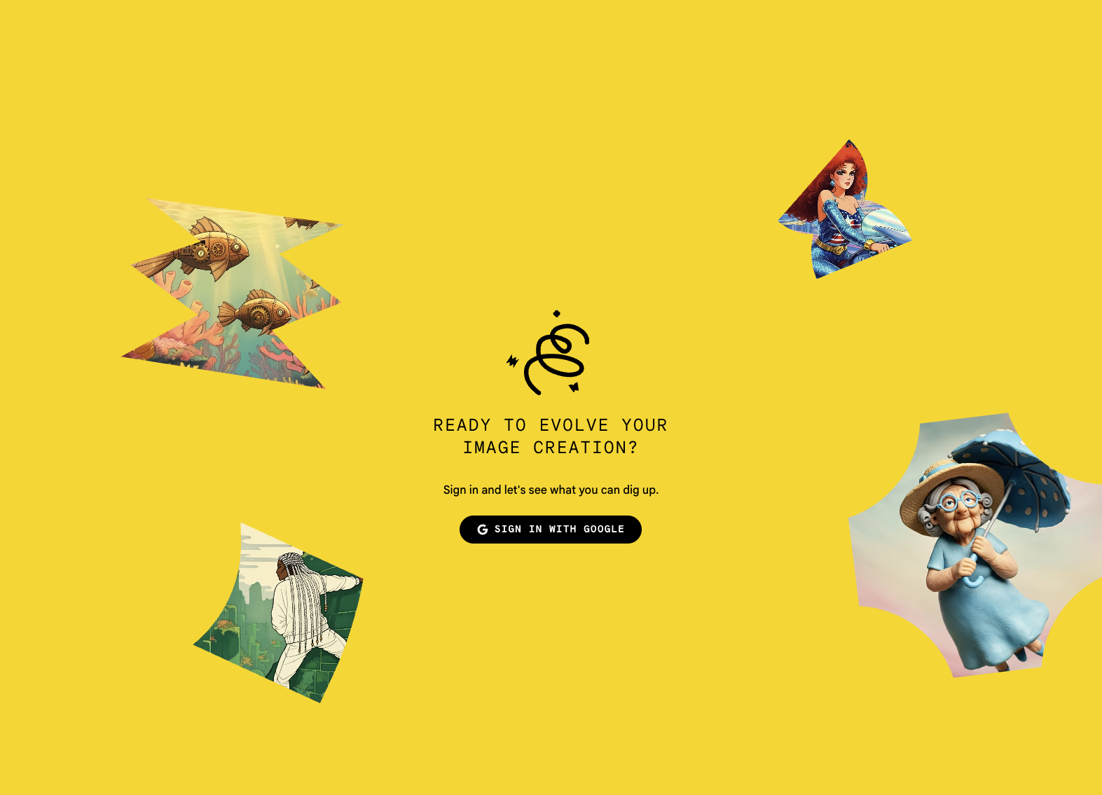 구글 생성형 AI 위스크(Whisk) 메인 화면