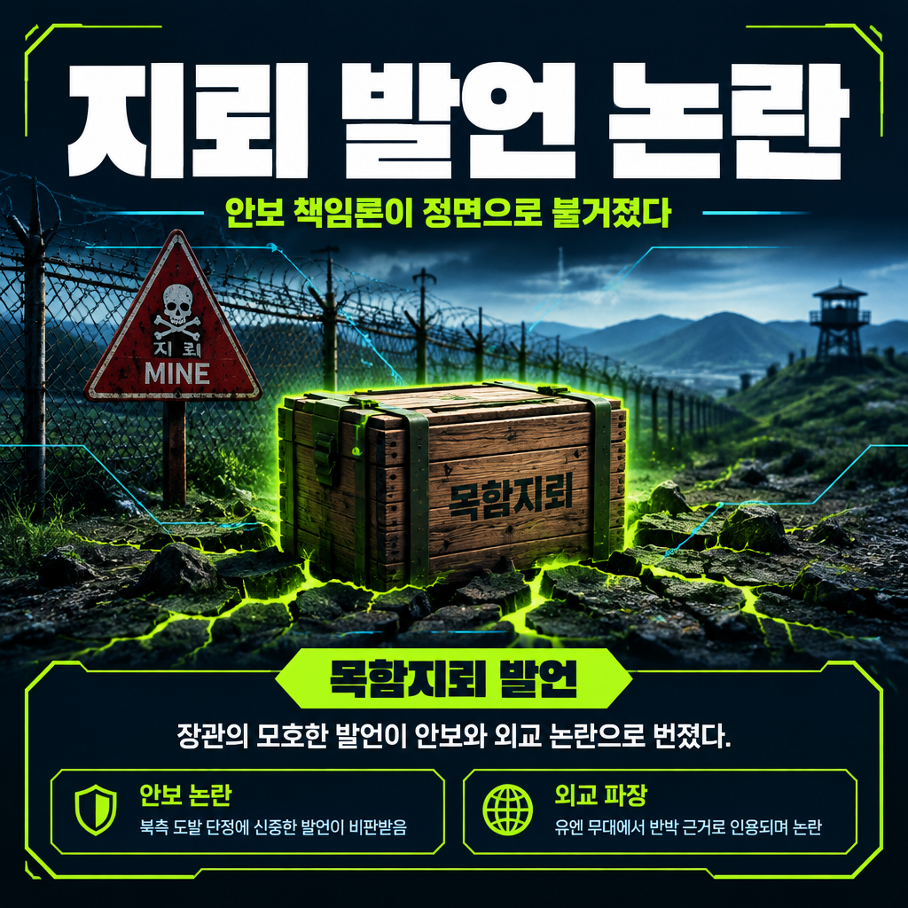 지뢰 발언 논란