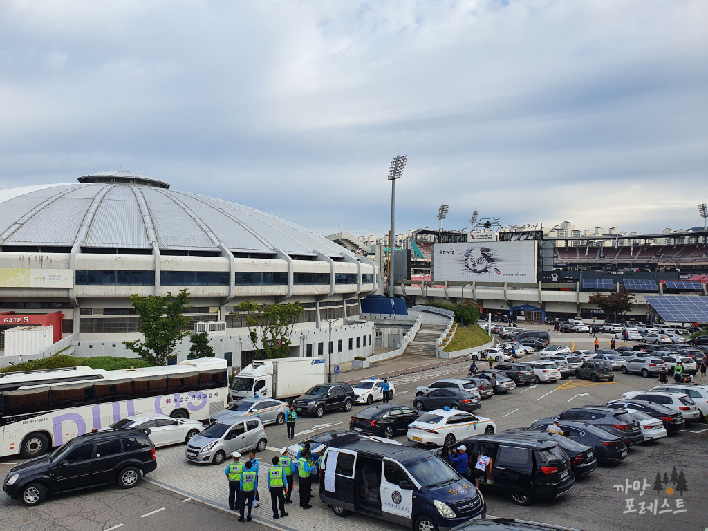 경기마라톤 대회 주차장