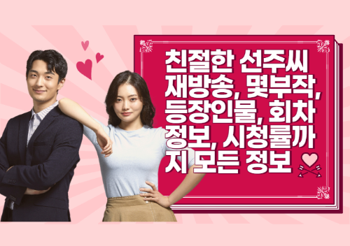 친절한 선주씨 재방송, 몇부작, 등장인물, 회차정보, 시청률까지 모든 정보 관련 사진